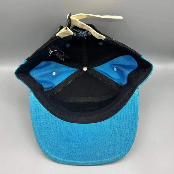 Air Jordan 5 Panel Hat Men White Blue Embroidered Jumpman Strap Back Cap